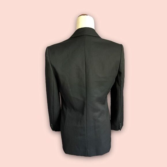 🟣 VINTAGE Pendleton 100% Virgin Wool Women’s Black Blazer size Small Petite - Picture 4 of 9
